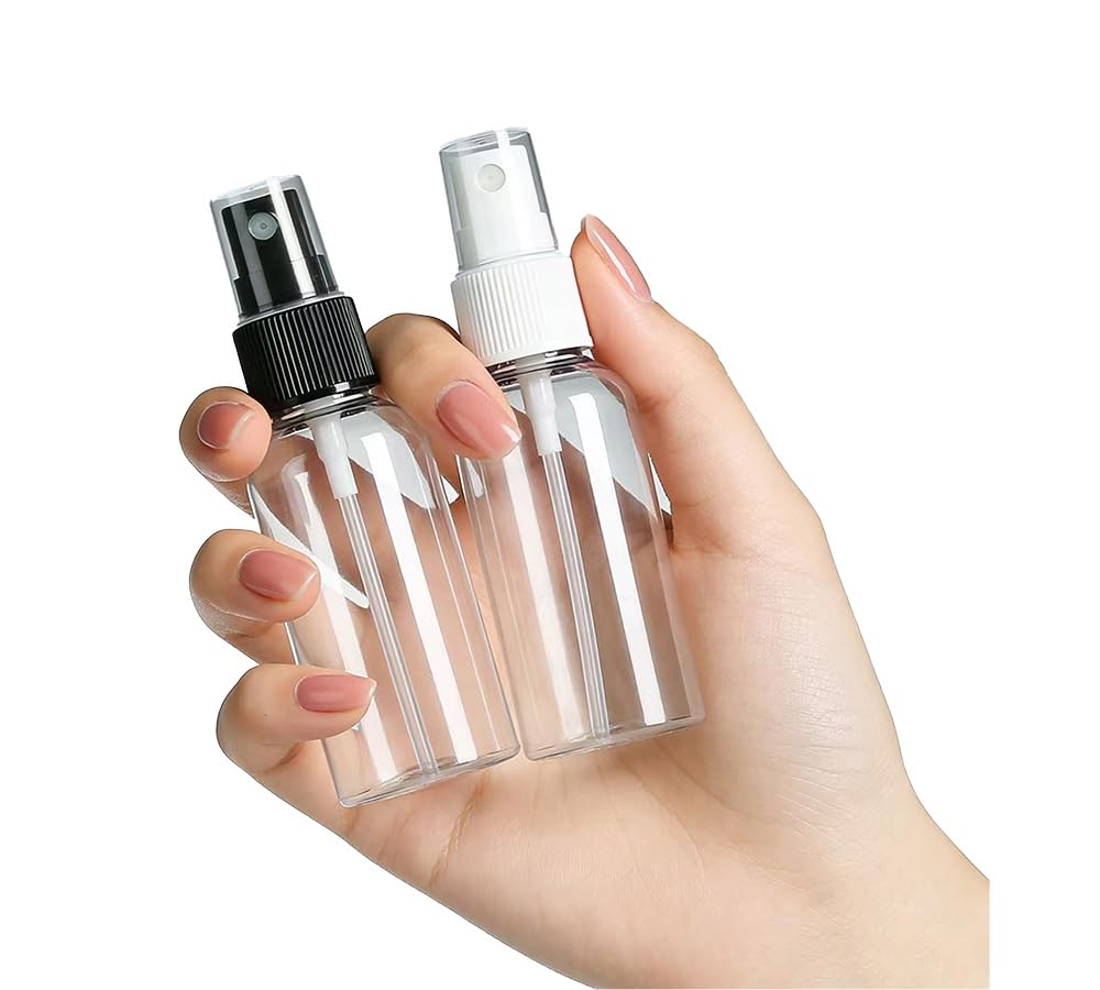 1 Oz Travel Spray Bottles, Thickened Reusable Refillable Plastic Sprayers 2 Pack