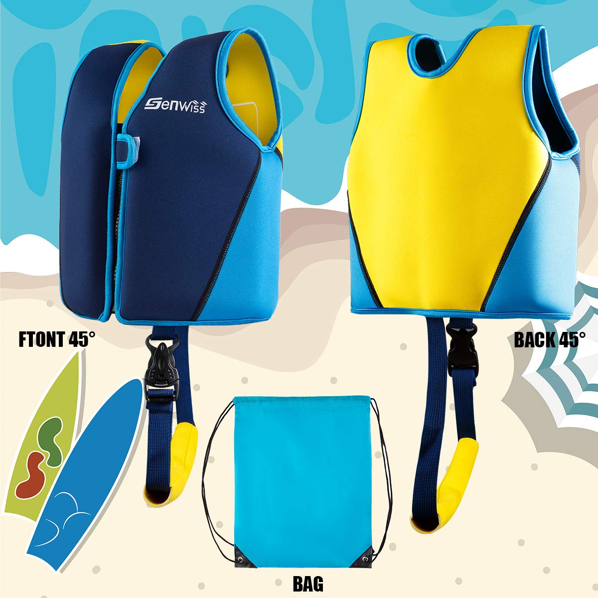 Baby Girl Swim Vest Toddler Swim Vest for Age 18 Months - 2 Years Baby Toddler Fit 20-28 lbs