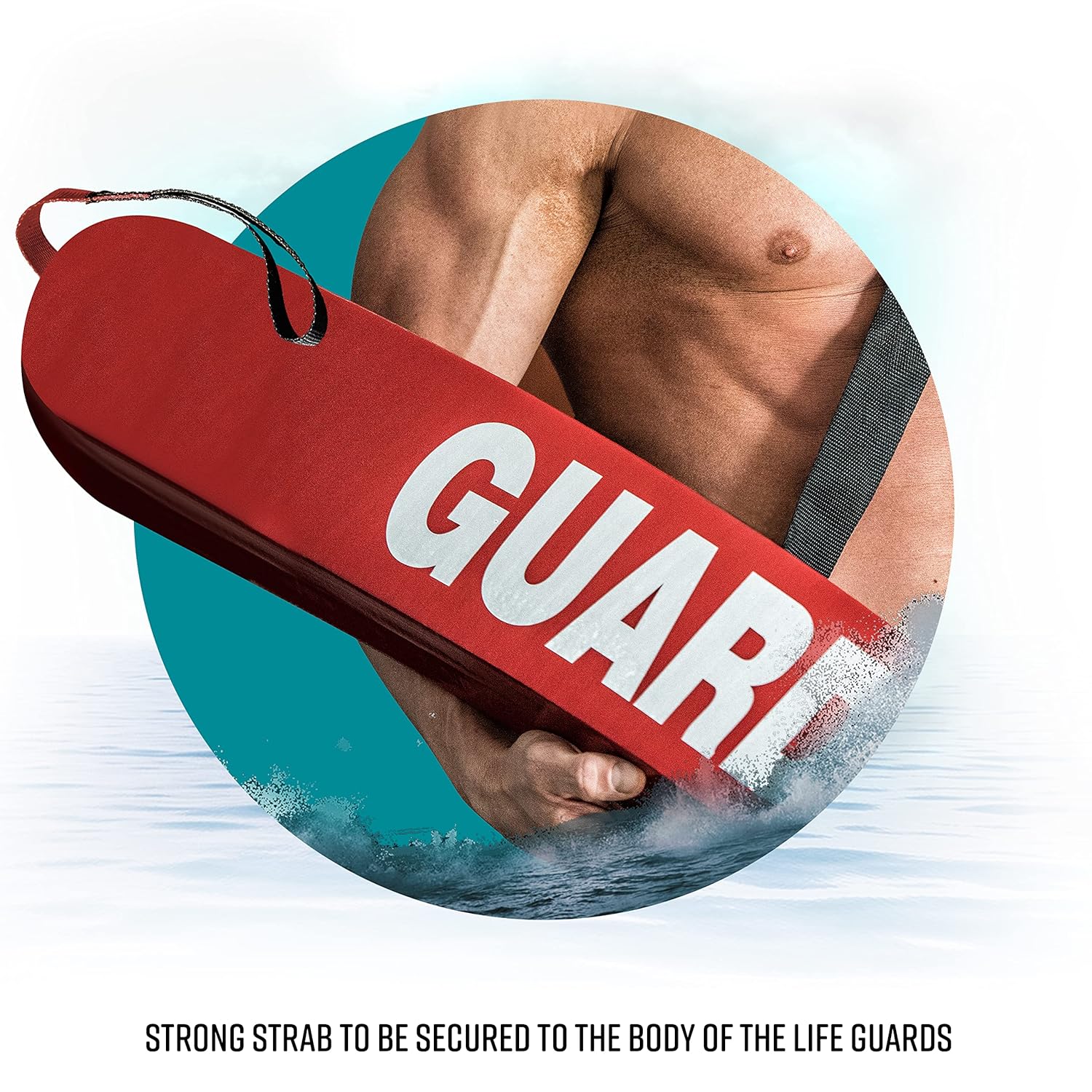 ASA TECHMED Lifeguard Rescue Tube for Home and Commercial Use - Ideal for Lifeguard and Personal Pool - Includes Matching Whistle