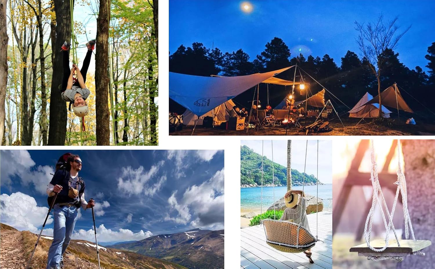 Boat Rope with Hook, 1/2 in x 32 ft, 18 kN, Reflective Blue, Waterproof, Floating, for Boating, Marine, Mooring, Kayak, Sailing